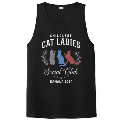 Childless Cat Ladies For Kamala Harris 2024 Election PosiCharge Competitor Tank