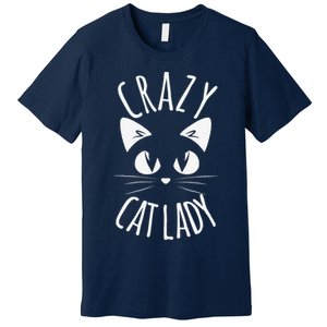 CRAZY CAT LADY Funny Fur Mom Mothers Day Christmas Birthday Premium T-Shirt