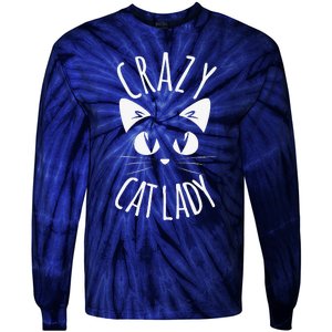 CRAZY CAT LADY Funny Fur Mom Mothers Day Christmas Birthday Tie-Dye Long Sleeve Shirt