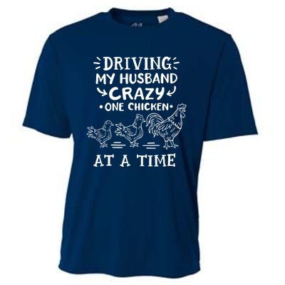 Crazy Chicken Lady Funny Chicken Cooling Performance Crew T-Shirt