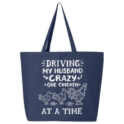 Crazy Chicken Lady Funny Chicken 25L Jumbo Tote