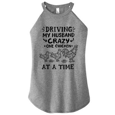 Crazy Chicken Lady Funny Chicken Women’s Perfect Tri Rocker Tank