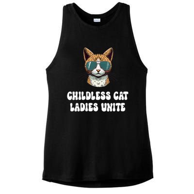 Childless Cat Ladies Unite Funny Cute Ladies PosiCharge Tri-Blend Wicking Tank