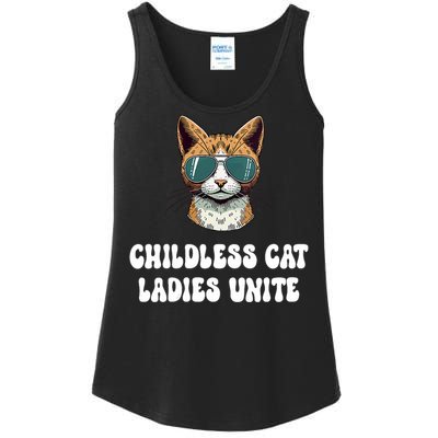 Childless Cat Ladies Unite Funny Cute Ladies Essential Tank