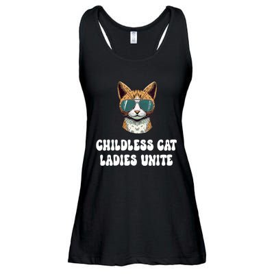 Childless Cat Ladies Unite Funny Cute Ladies Essential Flowy Tank