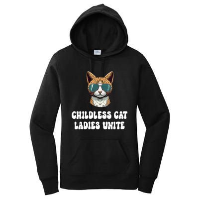 Childless Cat Ladies Unite Funny Cute Women's Pullover Hoodie