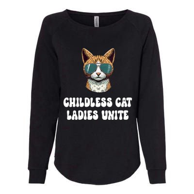 Childless Cat Ladies Unite Funny Cute Womens California Wash Sweatshirt