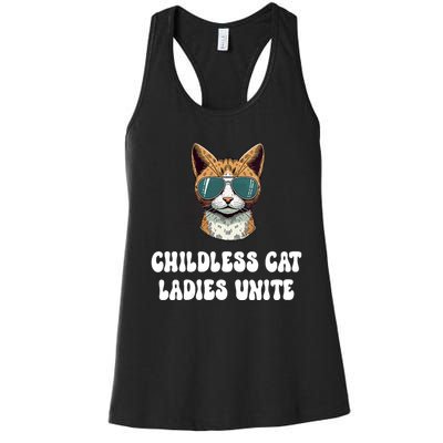 Childless Cat Ladies Unite Funny Cute Women's Racerback Tank