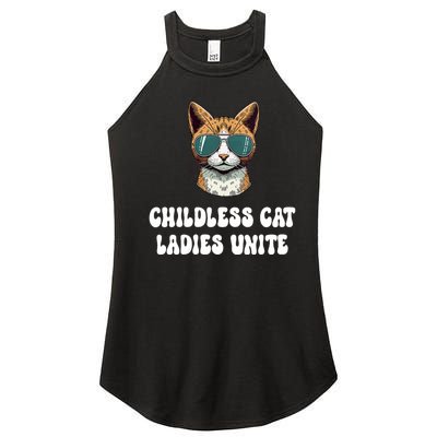 Childless Cat Ladies Unite Funny Cute Women's Perfect Tri Rocker Tank