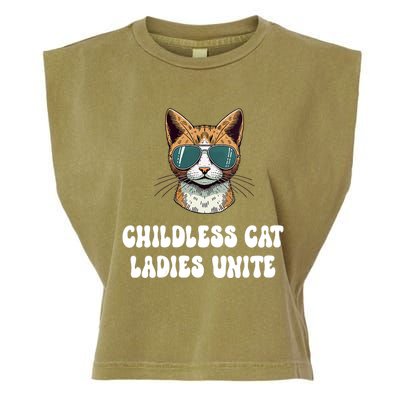 Childless Cat Ladies Unite Funny Cute Garment-Dyed Women's Muscle Tee