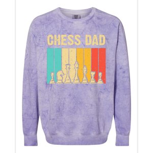 Cool Chess Lover Art For Dad Men Father Novelty Chess Player Colorblast Crewneck Sweatshirt