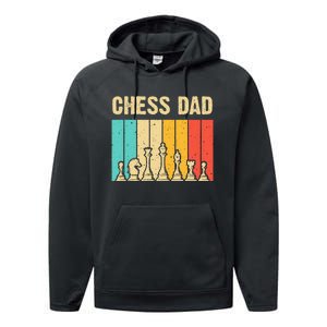 Cool Chess Lover Art For Dad Men Father Novelty Chess Player Performance Fleece Hoodie