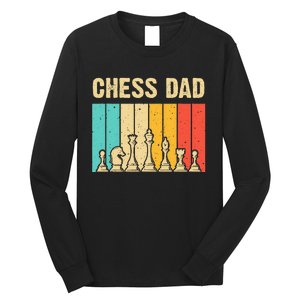 Cool Chess Lover Art For Dad Men Father Novelty Chess Player Long Sleeve Shirt