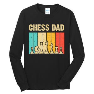 Cool Chess Lover Art For Dad Men Father Novelty Chess Player Tall Long Sleeve T-Shirt