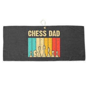 Cool Chess Lover Art For Dad Men Father Novelty Chess Player Large Microfiber Waffle Golf Towel