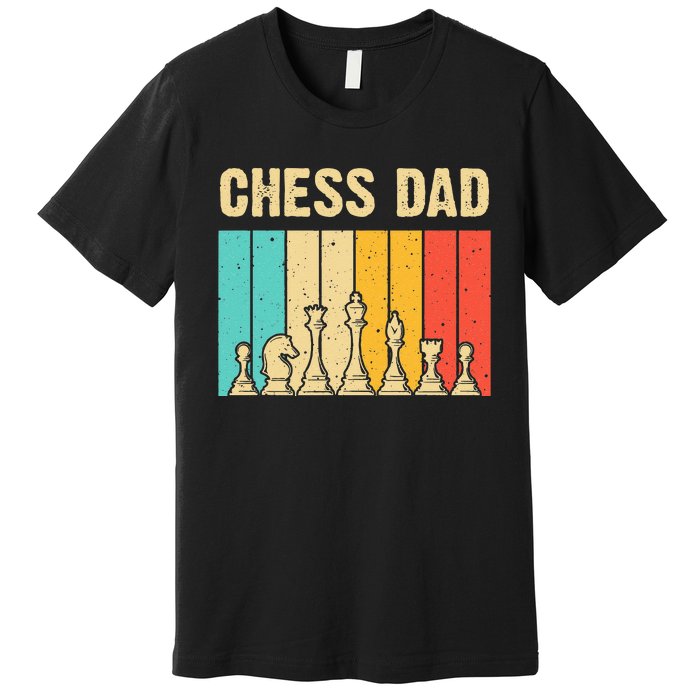 Cool Chess Lover Art For Dad Men Father Novelty Chess Player Premium T-Shirt