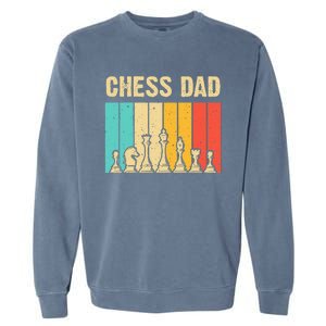 Cool Chess Lover Art For Dad Men Father Novelty Chess Player Garment-Dyed Sweatshirt