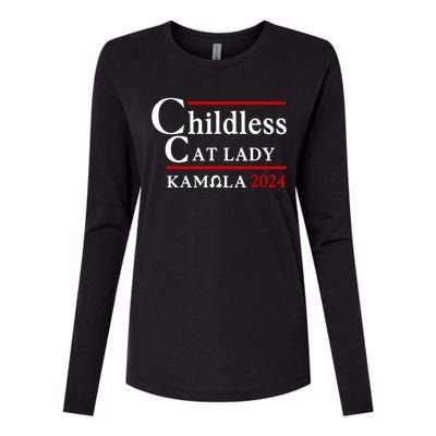 Childless Cat Lady 2024 Kamala Womens Cotton Relaxed Long Sleeve T-Shirt