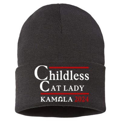 Childless Cat Lady 2024 Kamala Sustainable Knit Beanie