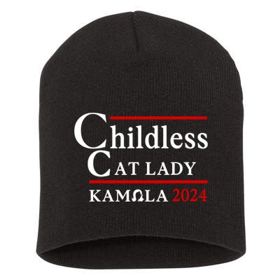 Childless Cat Lady 2024 Kamala Short Acrylic Beanie