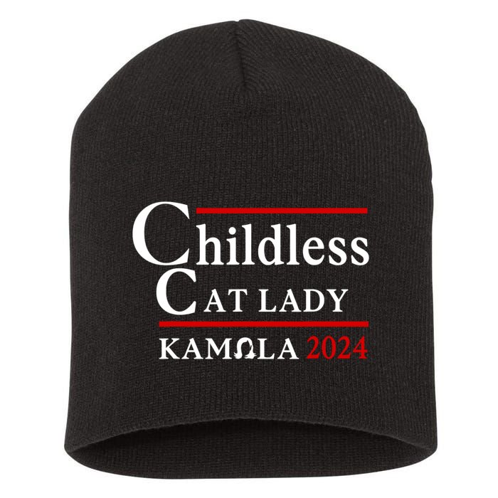 Childless Cat Lady 2024 Kamala Short Acrylic Beanie