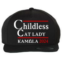 Childless Cat Lady 2024 Kamala Wool Snapback Cap