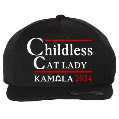 Childless Cat Lady 2024 Kamala Wool Snapback Cap