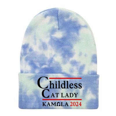 Childless Cat Lady 2024 Kamala Tie Dye 12in Knit Beanie