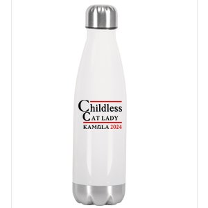 Childless Cat Lady 2024 Kamala Stainless Steel Insulated Water Bottle