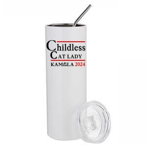 Childless Cat Lady 2024 Kamala Stainless Steel Tumbler