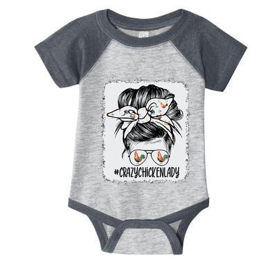 Crazy Chicken Lady Messy Bun Hair Infant Baby Jersey Bodysuit