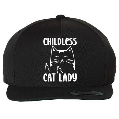 Childless Cat Lady 2024 Funny Political Elections Democrat Kamala Harris 2024 Wool Snapback Cap