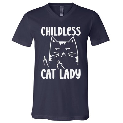 Childless Cat Lady 2024 Funny Political Elections Democrat Kamala Harris 2024 V-Neck T-Shirt