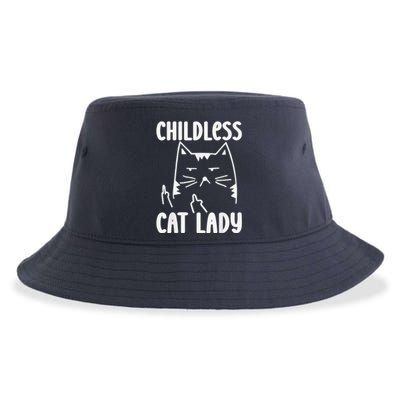 Childless Cat Lady 2024 Funny Political Elections Democrat Kamala Harris 2024 Sustainable Bucket Hat