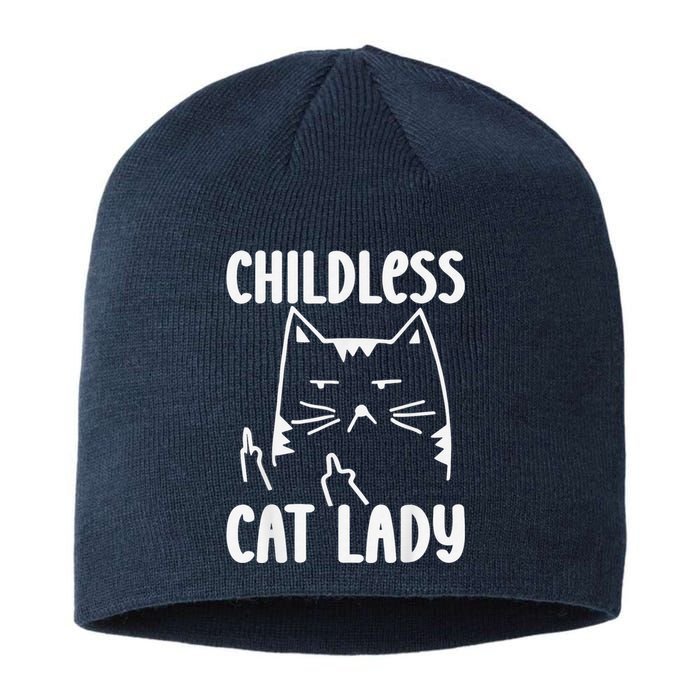 Childless Cat Lady 2024 Funny Political Elections Democrat Kamala Harris 2024 Sustainable Beanie