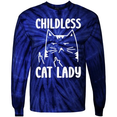 Childless Cat Lady 2024 Funny Political Elections Democrat Kamala Harris 2024 Tie-Dye Long Sleeve Shirt