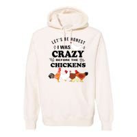 Crazy Chicken Lady Shirts Lets Be Honest I Was Crazy Before Premium Hoodie