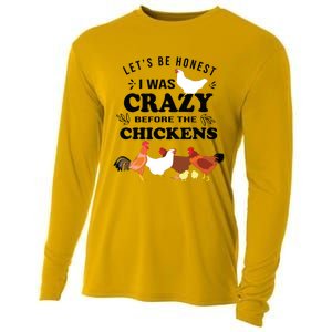 Crazy Chicken Lady Shirts Lets Be Honest I Was Crazy Before Cooling Performance Long Sleeve Crew