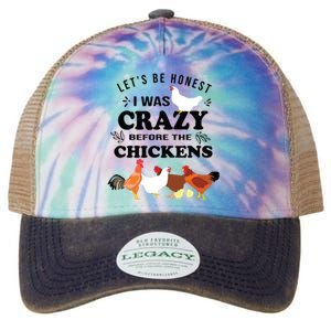 Crazy Chicken Lady Shirts Lets Be Honest I Was Crazy Before Legacy Tie Dye Trucker Hat