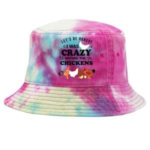 Crazy Chicken Lady Shirts Lets Be Honest I Was Crazy Before Tie-Dyed Bucket Hat