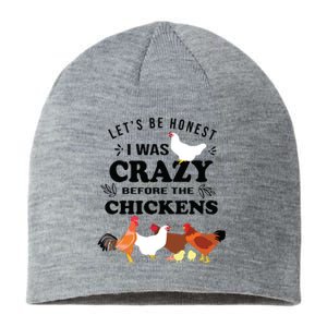 Crazy Chicken Lady Shirts Lets Be Honest I Was Crazy Before Sustainable Beanie