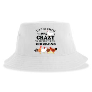 Crazy Chicken Lady Shirts Lets Be Honest I Was Crazy Before Sustainable Bucket Hat