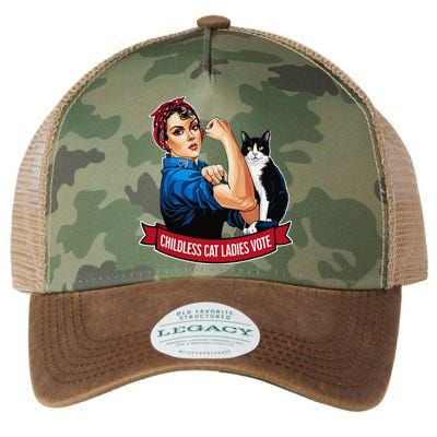 Childless Cat Ladies Vote Rosie The Riveter Legacy Tie Dye Trucker Hat