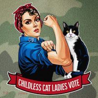 Childless Cat Ladies Vote Rosie The Riveter Legacy Tie Dye Trucker Hat