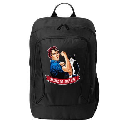 Childless Cat Ladies Vote Rosie The Riveter City Backpack