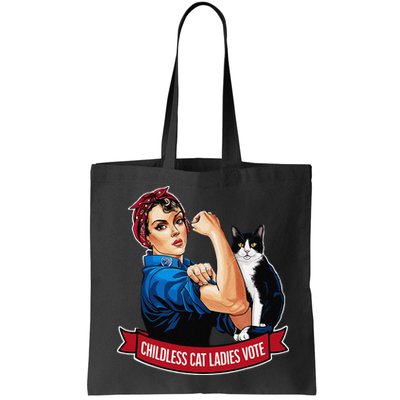 Childless Cat Ladies Vote Rosie The Riveter Bag