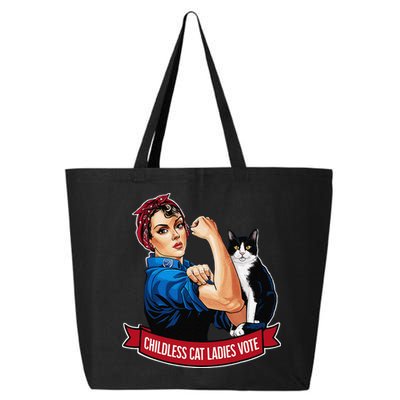 Childless Cat Ladies Vote Rosie The Riveter 25L Jumbo Tote