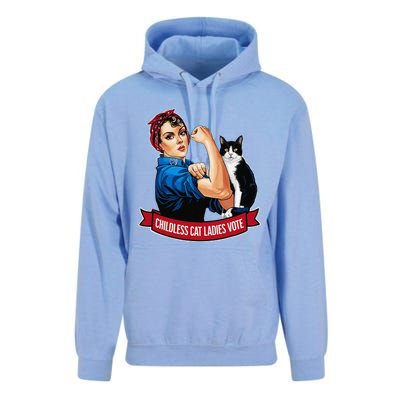 Childless Cat Ladies Vote Rosie The Riveter Unisex Surf Hoodie