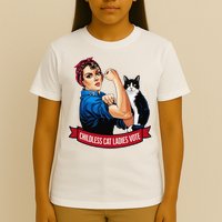Childless Cat Ladies Vote Rosie The Riveter T-Shirt
