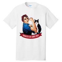 Childless Cat Ladies Vote Rosie The Riveter Tall T-Shirt